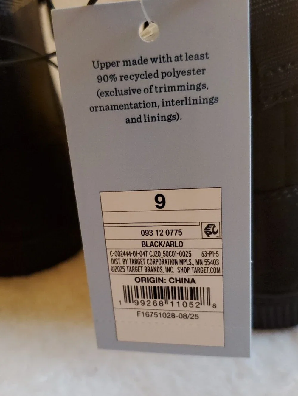 Cat & Jack Arlo Black Toddler Ankle Boots Size 9 NWT Side Zip